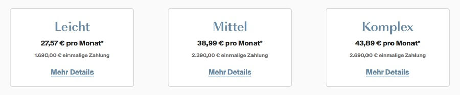 Im Bild die aktuellen Preise bei Plusdental